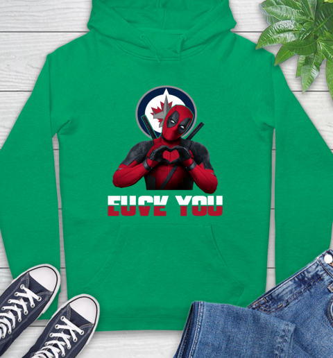 NHL Winnipeg Jets Deadpool Love You Fuck You Hockey Sports Hoodie 8