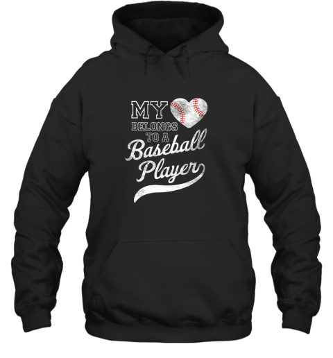 Baseball Player Wife Or Girlfriend Heart Hoodie