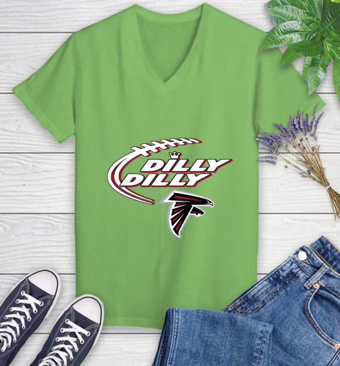 NFL Atlanta Falcons Dilly Dilly Football Sports Women's V-Neck T-Shirt 11