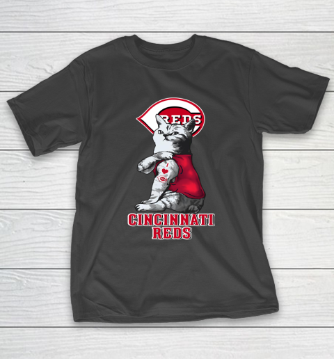 MLB Baseball My Cat Loves Cincinnati Reds T-Shirt