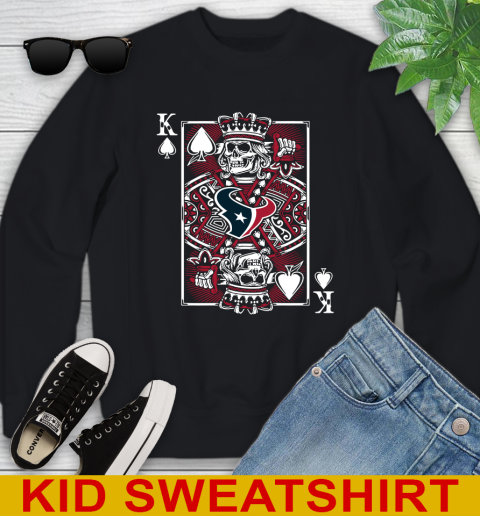 Houston Texans NFL Football The King Of Spades Death Cards Shirt Youth Sweatshirt