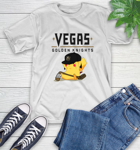 NHL Pikachu Hockey Sports Vegas Golden Knights T-Shirt