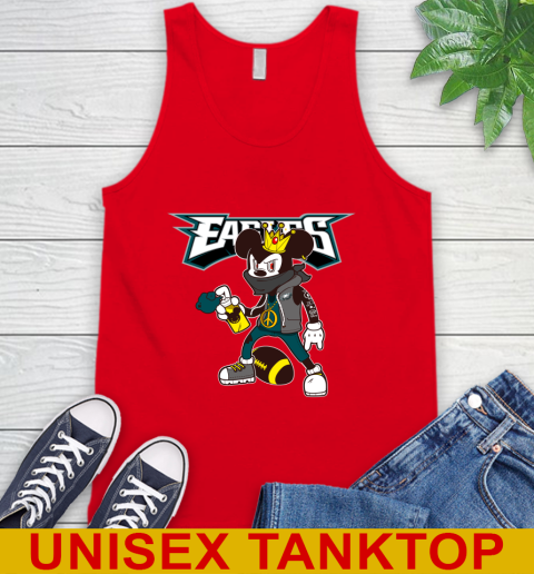 Philadelphia Eagles NFL Football Mickey Peace Sign Sports Tank Top 6