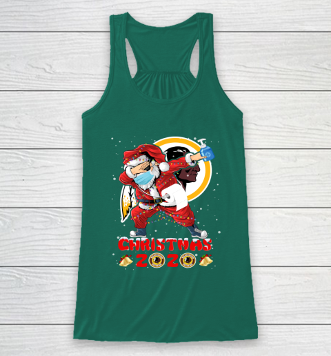 Washington Redskins Funny Santa Claus Dabbing Christmas 2020 NFL Racerback Tank 5
