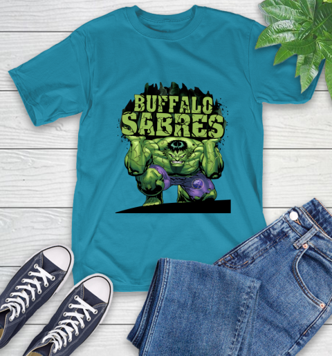 Buffalo Sabres NHL Hockey Incredible Hulk Marvel Avengers Sports T-Shirt 8