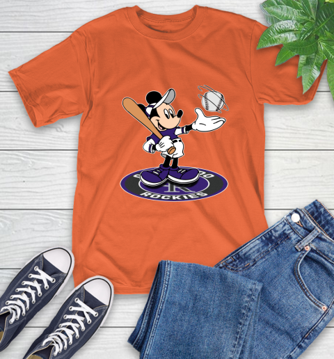 MLB Baseball Colorado Rockies Cheerful Mickey Disney Shirt T-Shirt 6 MLB Baseball Colorado Rockies Cheerful Mickey Disney Shirt T-Shirt - Image 6