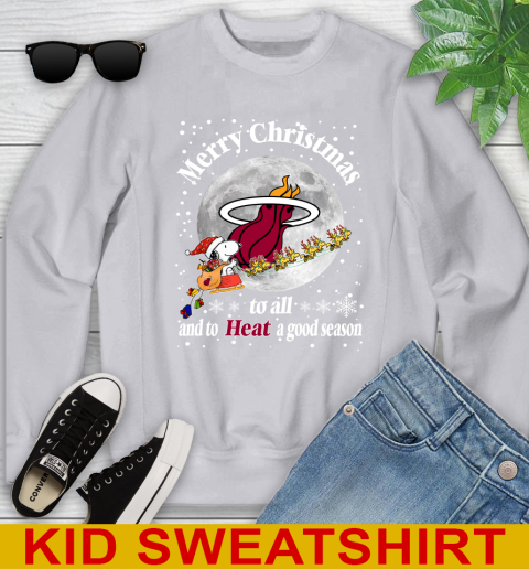 Miami Heat Merry Christmas To All And To Heat A Good Season NBA Basketball Sports Youth Sweatshirt 3