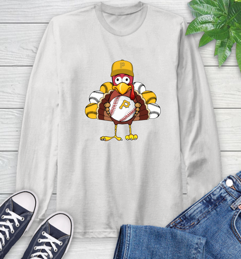Pittsburgh Pirates Turkey thanksgiving Long Sleeve T-Shirt