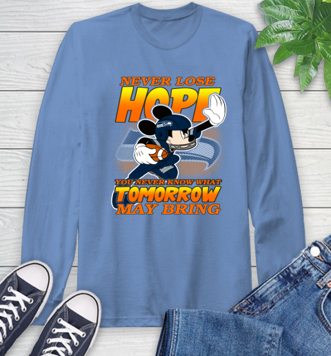 Seattle Seahawks NFL Football Mickey Disney Never Lose Hope Long Sleeve T-Shirt 12