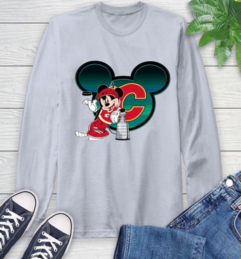 NHL Calgary Flames Stanley Cup Mickey Mouse Disney Hockey T Shirt Long Sleeve T-Shirt 6