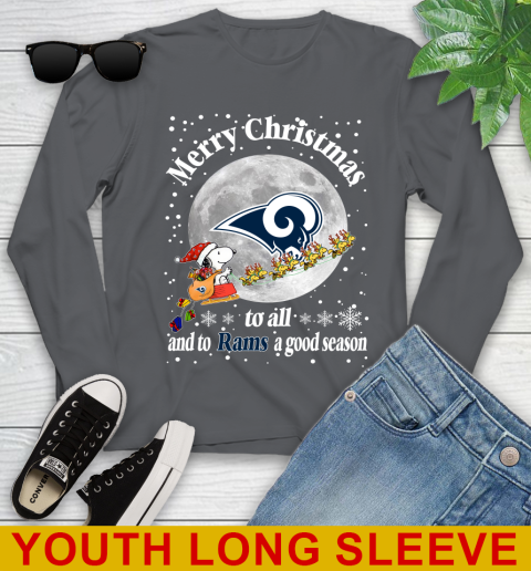 Los Angeles Rams Merry Christmas To All And To Rams A Good Season NFL Football Sports Youth Long Sleeve 9