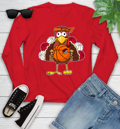 Portland Trail Blazers Turkey thanksgiving day Youth Long Sleeve 11