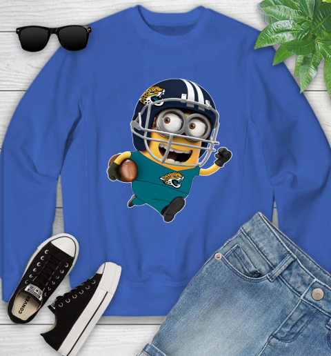 NFL Jacksonville Jaguars Minions Disney Football Sports Youth Sweatshirt 8
