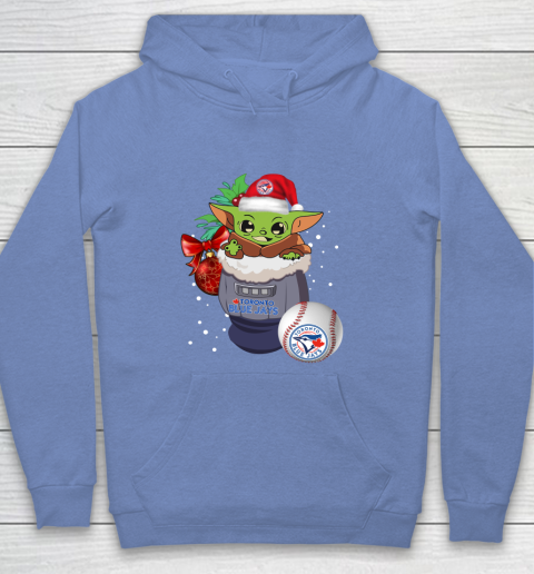 Toronto Blue Jays Christmas Baby Yoda Star Wars Funny Happy MLB Youth Hoodie 10