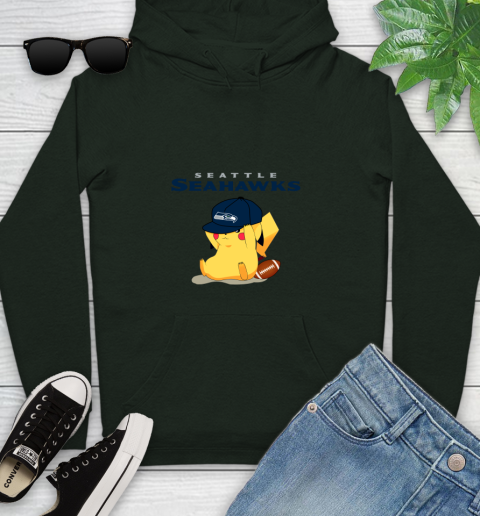 NFL Pikachu Football Seattle Seahawks Youth Hoodie 13