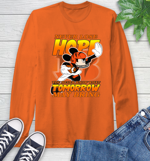 Cincinnati Bengals NFL Football Mickey Disney Never Lose Hope Long Sleeve T-Shirt 4