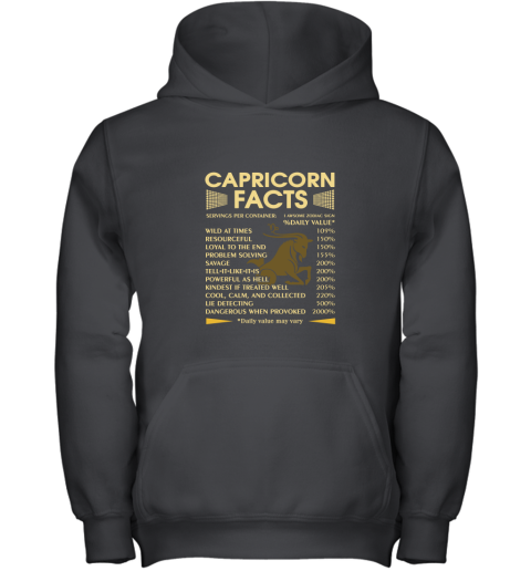 Capricorn Facts Awesome Zodiac Sign Daily Value Youth Hoodie