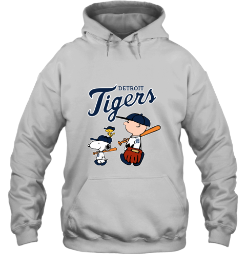 Detroit Tigers Let's Play Baseball Together Snoopy MLB Hoodie