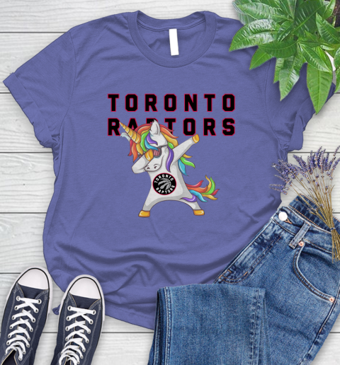 Toronto Raptors NBA Basketball Funny Unicorn Dabbing Sports Women's T-Shirt 11