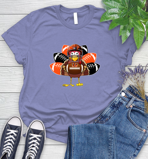 Cincinnati Bengals Turkey Thanksgiving Day Women's T-Shirt 11