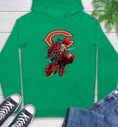 NFL Deadpool Marvel Comics Sports Football Chicago Bears Hoodie