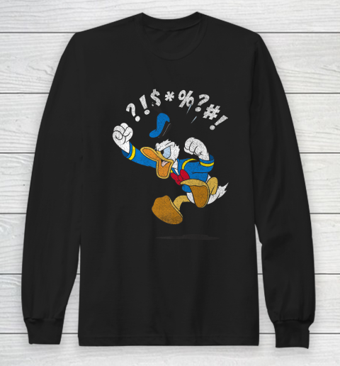 Disney Mickey And Friends Donald Angry Jump Long Sleeve T-Shirt