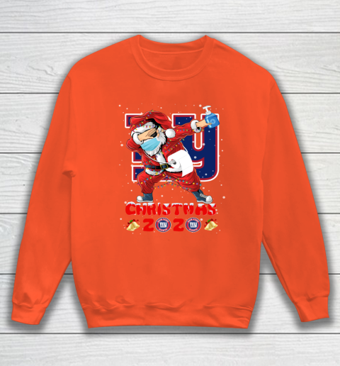 New York Giants Funny Santa Claus Dabbing Christmas 2020 NFL Sweatshirt 3