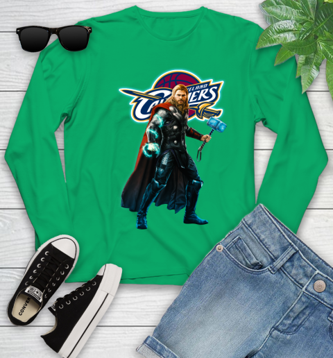 NBA Thor Avengers Endgame Basketball Cleveland Cavaliers Youth Long Sleeve 6