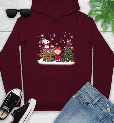 Atlanta Hawks NBA Basketball Christmas The Peanuts Movie Snoopy Youth Hoodie 7