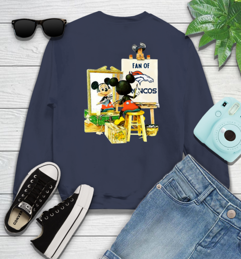 NFL Football Denver Broncos Mickey Drawing Shirt 26