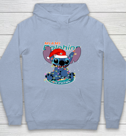 Miami Dolphins NFL Football noel stitch Christmas Youth Hoodie 5