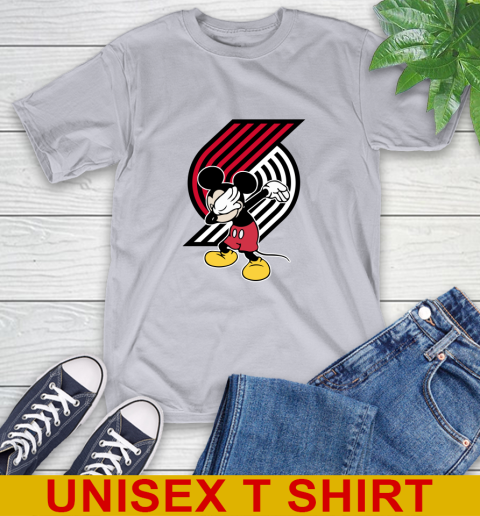 Portland Trail Blazers NBA Basketball Dabbing Mickey Disney Sports T-Shirt 6
