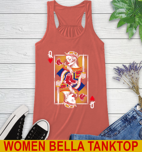 MLB Baseball Boston Red Sox The Queen Of Hearts Card Shirt Racerback Tank 3