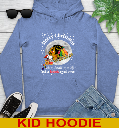 Chicago Blackhawks Merry Christmas To All And To Blackhawks A Good Season NHL Hockey Sports Youth Hoodie 12