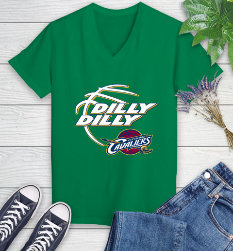 NBA Cleveland Cavaliers Dilly Dilly Basketball Sports Women's V-Neck T-Shirt 5