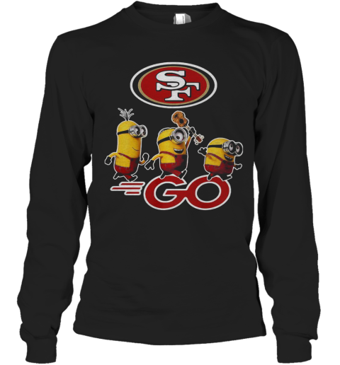 Minions Guitar Go San Francisco 49Ers Football Logo Long Sleeve T-Shirt