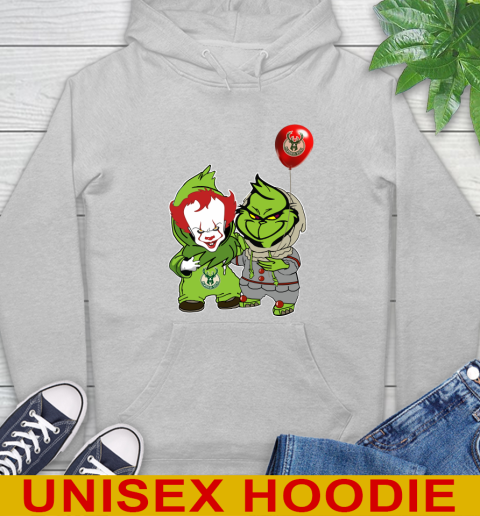 Milwaukee Bucks Baby Pennywise Grinch Christmas NBA Basketball Hoodie 6