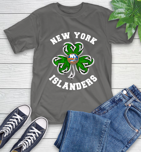 NHL New York Islanders Three Leaf Clover St Patrick's Day Hockey Sports T-Shirt 10