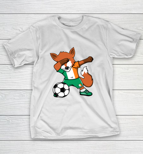 Dabbing Fox Ireland Soccer Fans Jersey Irish Football Lovers T-Shirt