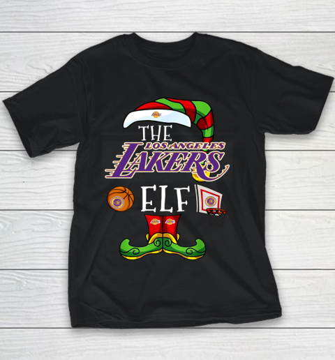 Los Angeles Lakers Christmas ELF Funny NBA Youth T-Shirt