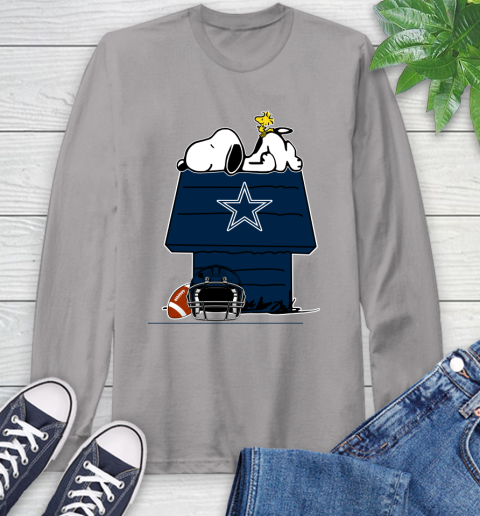 Dallas Cowboys NFL Football Snoopy Woodstock The Peanuts Movie Long Sleeve T-Shirt 6