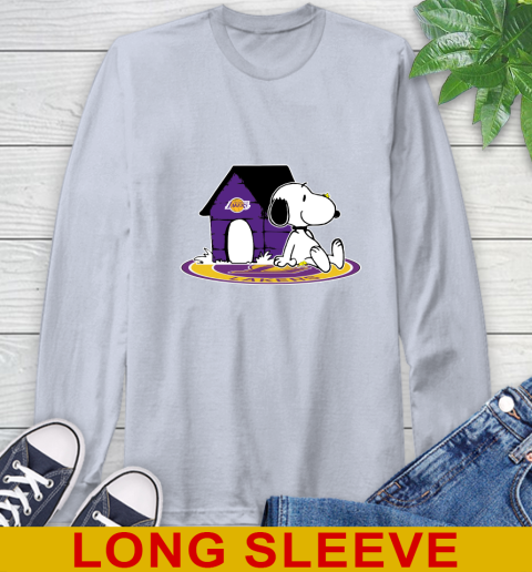 NBA Basketball Los Angeles Lakers Snoopy The Peanuts Movie Shirt Long Sleeve T-Shirt 6