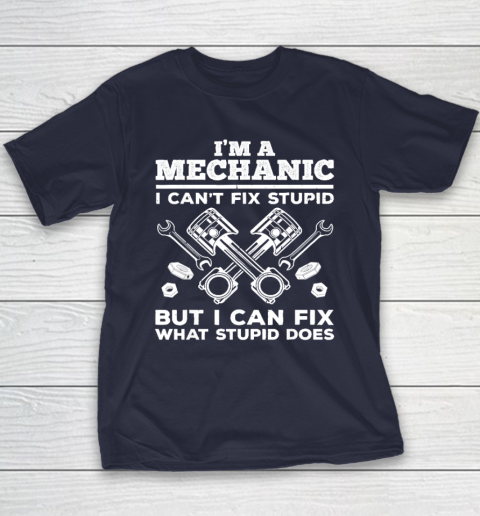 Funny Mechanic For Men Dad Car Auto Diesel Automobile Garage Youth T-Shirt