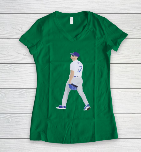 Dodgers Nation Joe Kelly Women's V-Neck T-Shirt 5