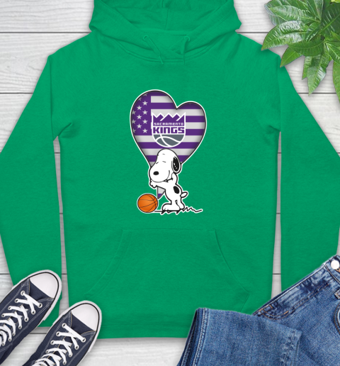 Sacramento Kings NBA Basketball The Peanuts Movie Adorable Snoopy Hoodie 8