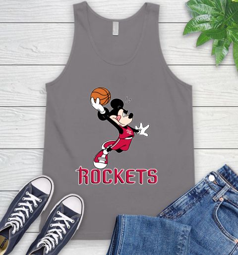 NBA Basketball Houston Rockets Cheerful Mickey Mouse Shirt Tank Top 7