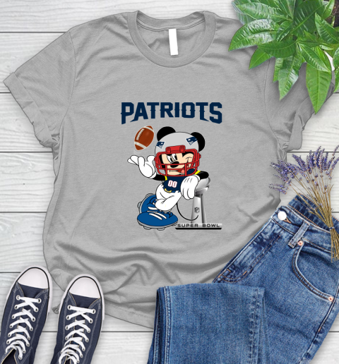 NFL New England Patriots Mickey Mouse Disney Super Bowl Football T Shirt Women's T-Shirt 5