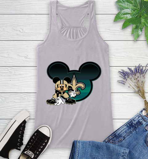 NFL New Orleans Saints Mickey Mouse Disney Football T Shirt Racerback Tank 5
