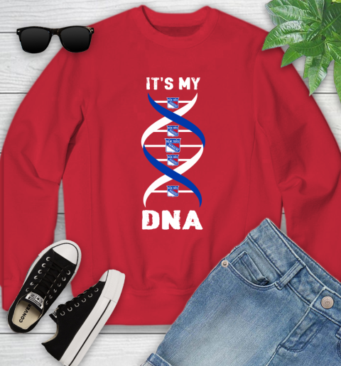 New York Rangers NHL Hockey It's My DNA Sports Youth Sweatshirt 8