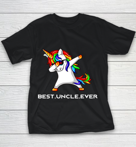 Funny Best Uncle Ever Dabbing Unicorn Youth T-Shirt